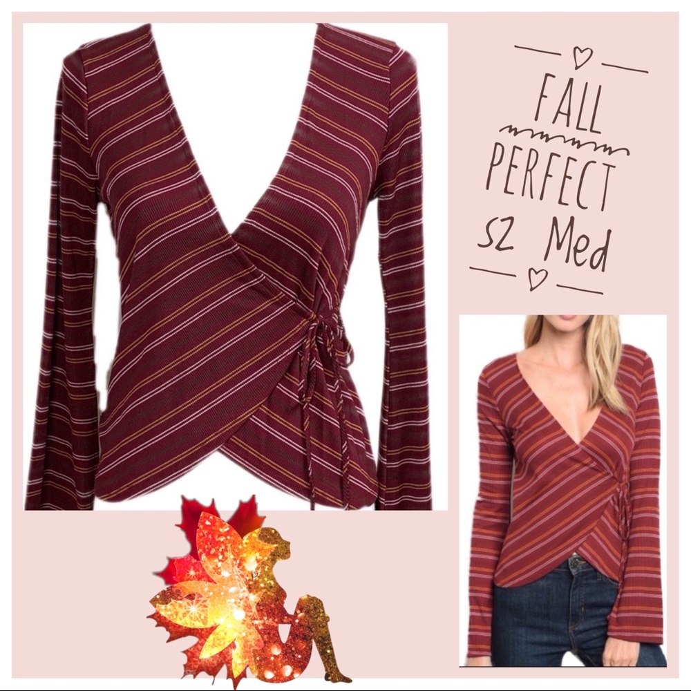 Boutique | Faux Wrap Fall Top